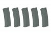S-Mag - Zestaw 5 magazynków Mid-Cap na 125 kulek do M4 - grey